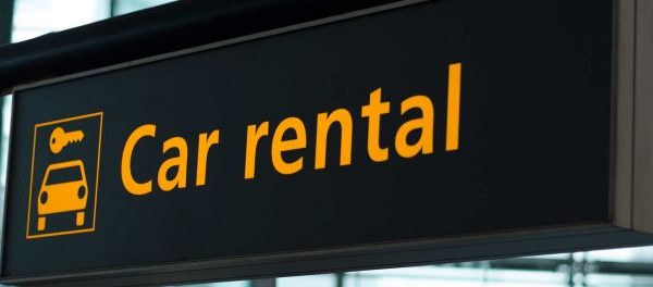 car rental sign